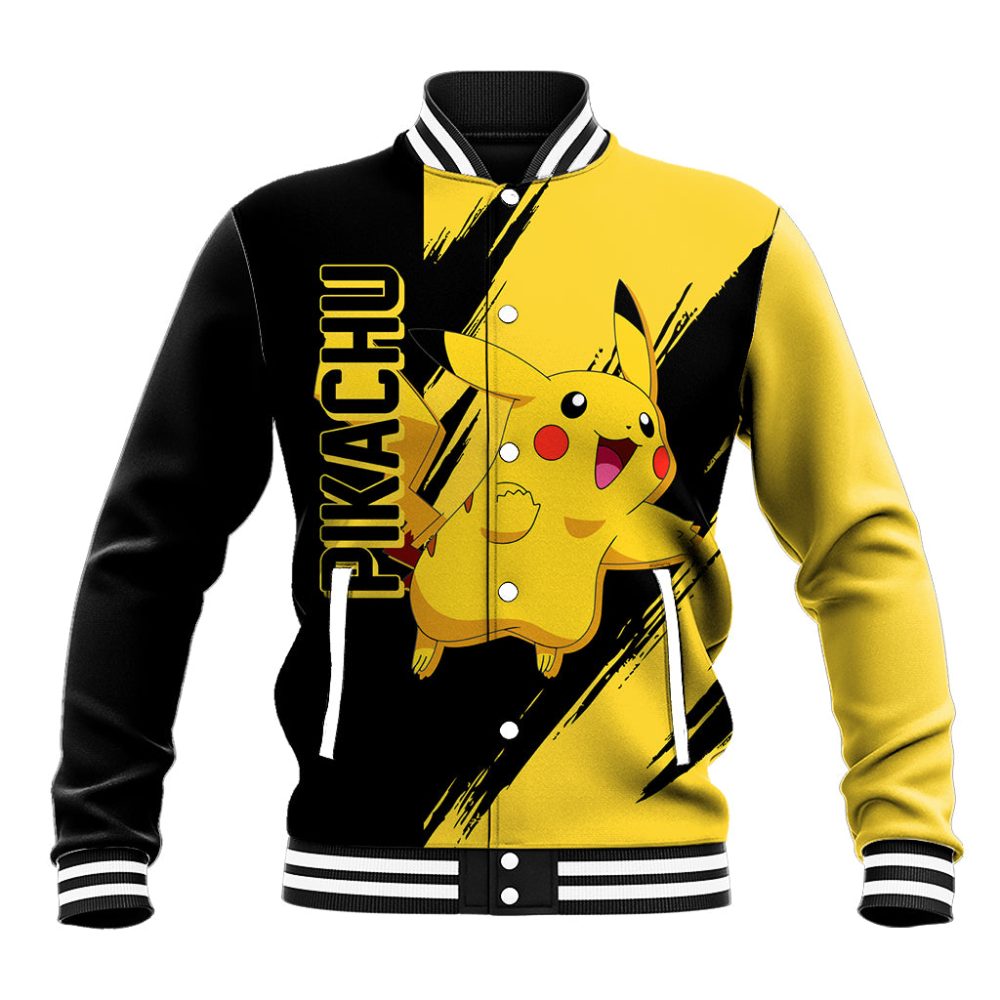 Pikachu Poemon Anime Baseball Jacket Ts04