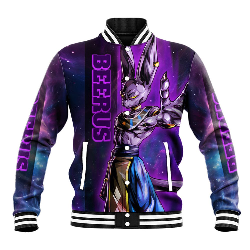 Beerus - Dragon Ball Baseball Jacket Ts04
