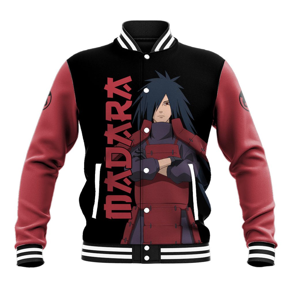Uchiha Madara Sharingan Eyes Baseball Jacket Naruto Ts04