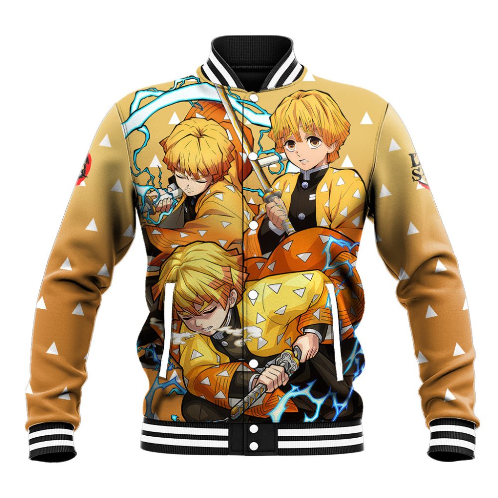 Zenitsu Baseball Jacket Demon Slayer Ts04