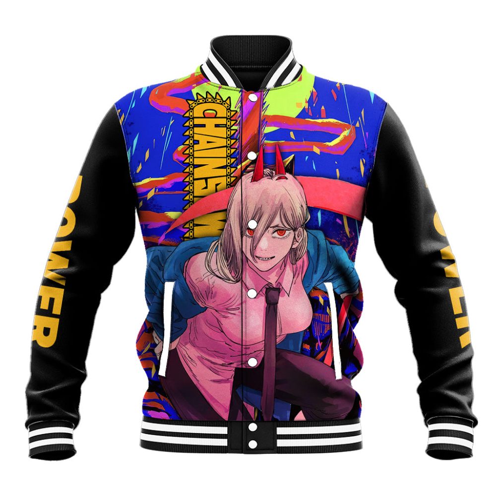 Power Chansaw Man Baseball Jacket Ts04