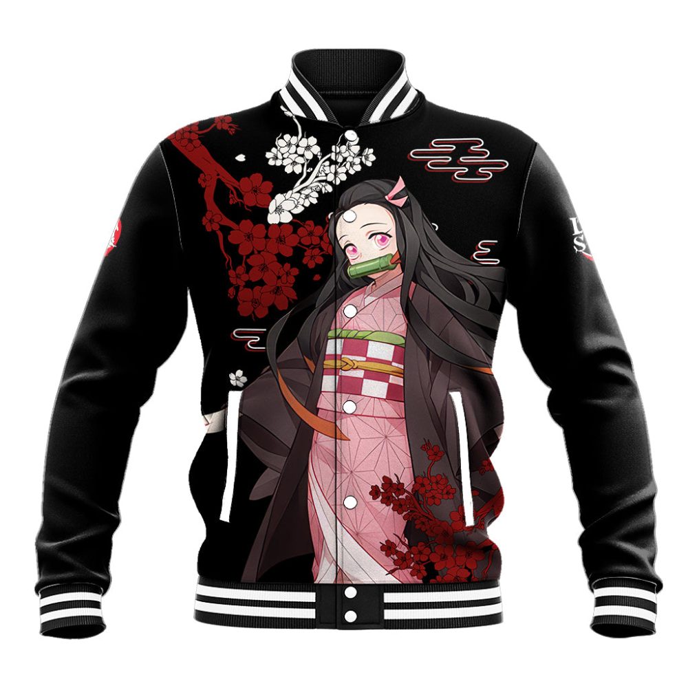 Nezuko Kamado Hoodie Demon Slayer Baseball Jacket Ts04