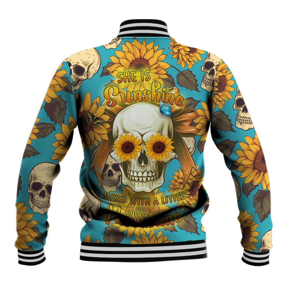 She Is Sunshine Mixed With A Little Hurricane Baseball Jacket Ts04