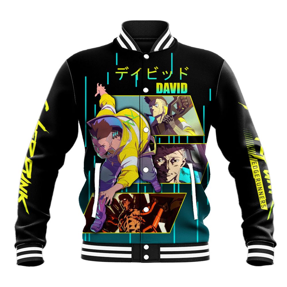 Cyberpunk David Martinez Baseball Jacket Ts04