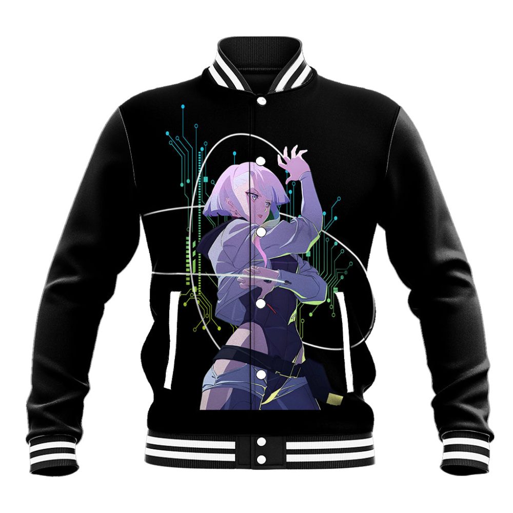 Cyberpunk Lucy - Anime Cyberpunk Baseball Jacket Ts04