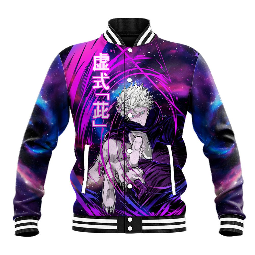 Jjk Gojo Satoru Baseball Jacket Hollow Technique Ts07
