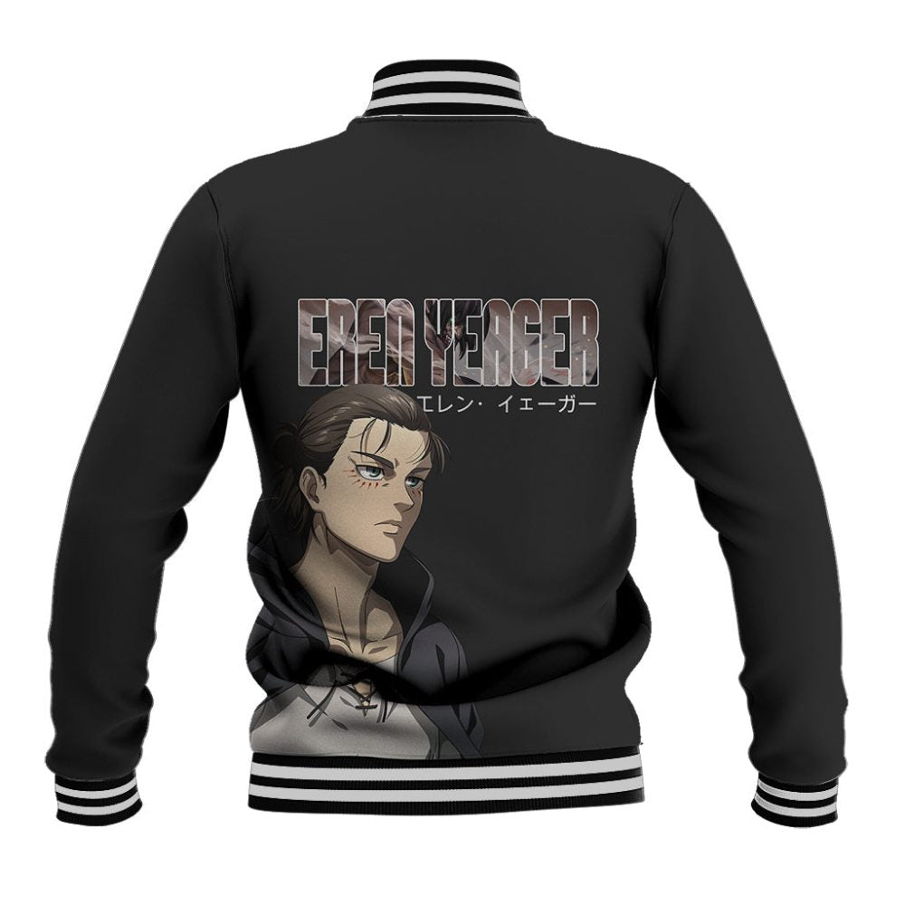 Attack On Titan Anime Eren Yeager Baseball Jacket Basic Ts07